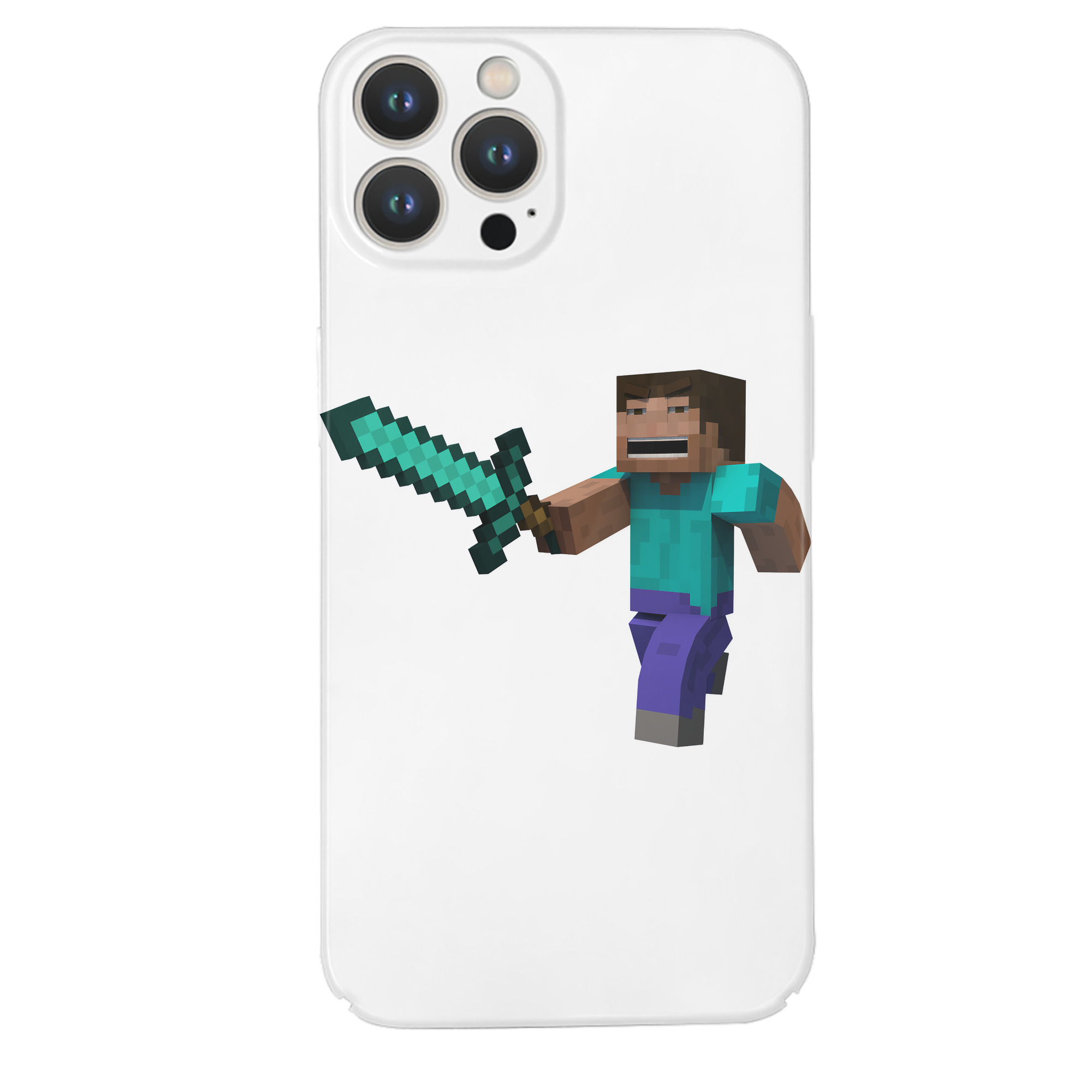 （画像用） マインクラフト ブロックの世界 Minecraft MC Block world 【iPhone 14シリーズ対応】ハードケース